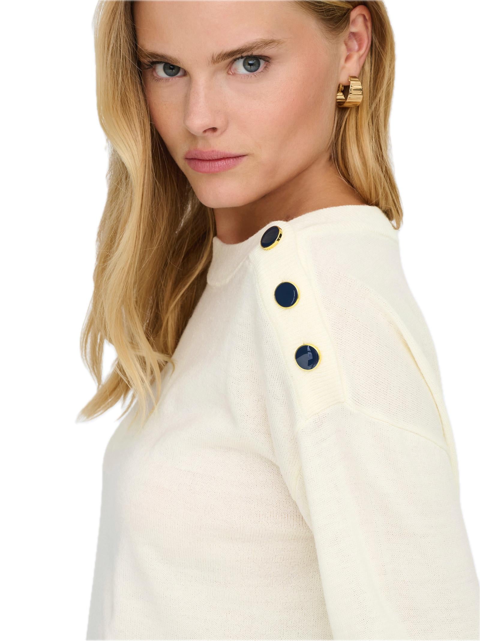 Maglia JDY Laura Panna con bottoni 15366136 /Eggnog JDY 