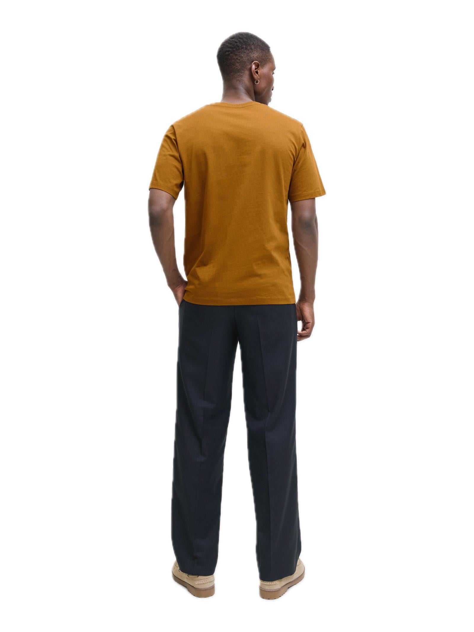 T-Shirt Jack & Jones Organic Cammello basic girocollo 12156101 /Monks Robe JACK & JONES 