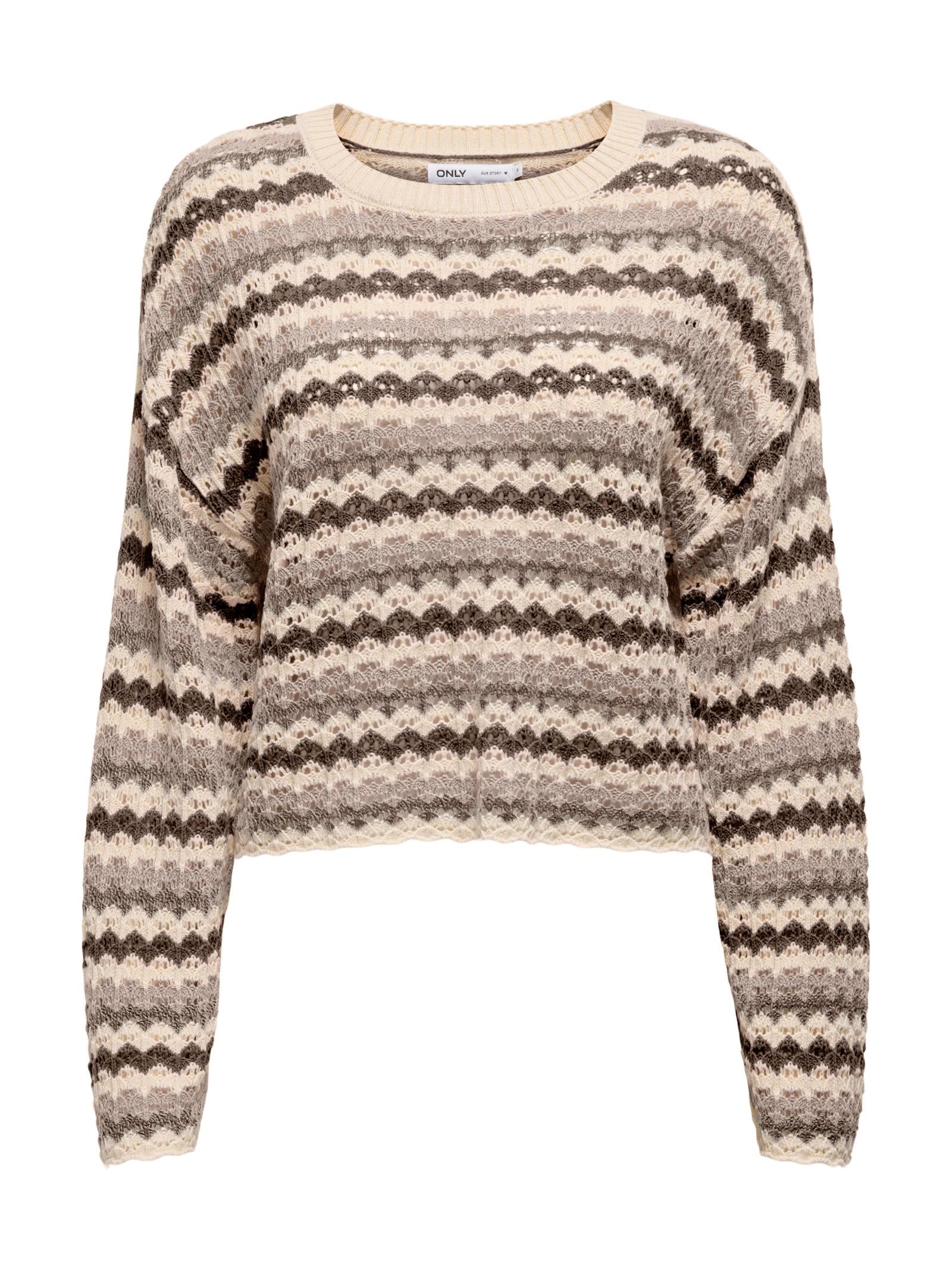 Maglia Only Marrone Asia cropped 15339609 /Feather Birch ONLY 