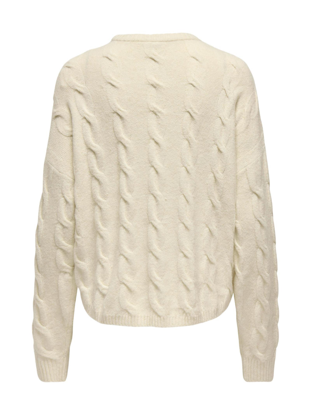 Maglia Only Jeanet Panna con orlo stondato 15350361 /Birch ONLY 