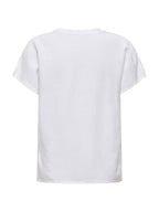 T-shirt JDY Caya Bianco scollo a V 15346547 /Bright White JDY 