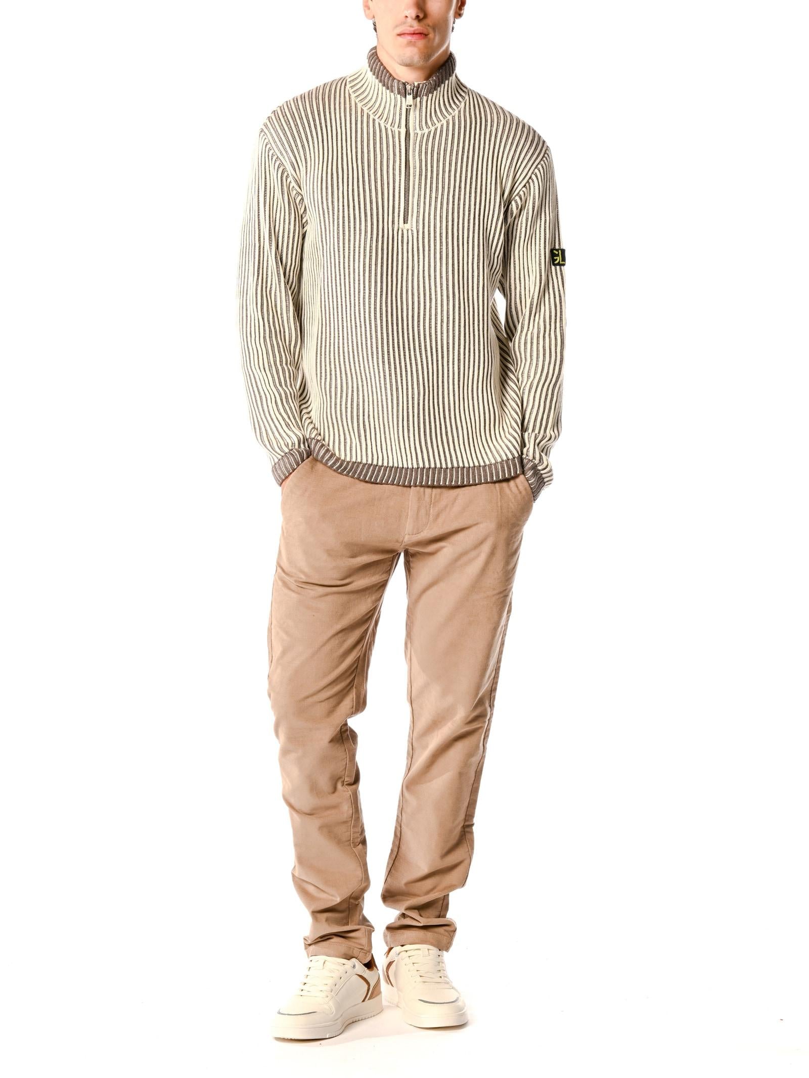 Maglia Gianni Lupo Panna 1/2 zip GL35258 PANNA GIANNI LUPO 