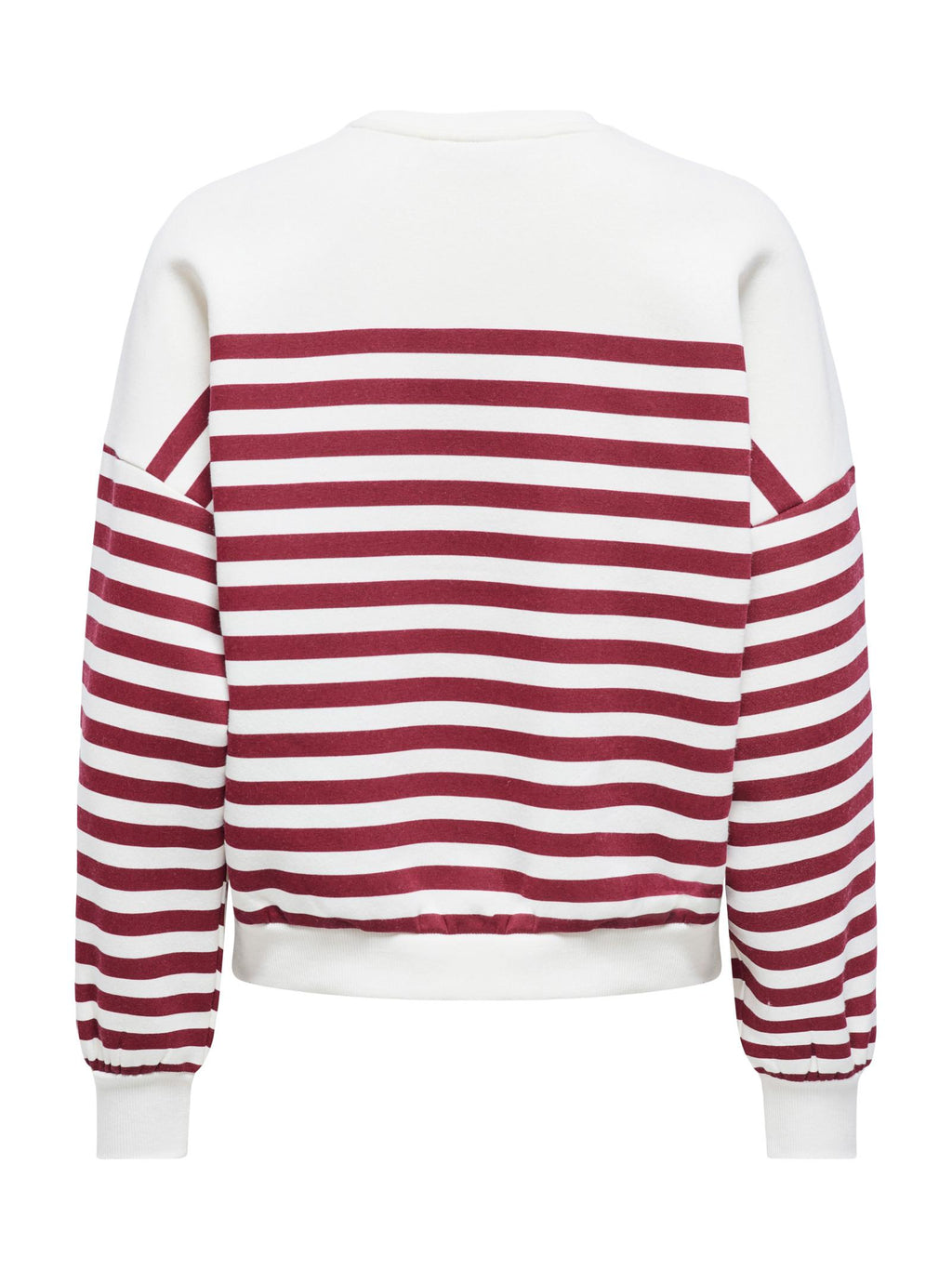 Felpa Only Adele Bordeaux a righe 15358792 /Cabernet Cloud Dancer ONLY 