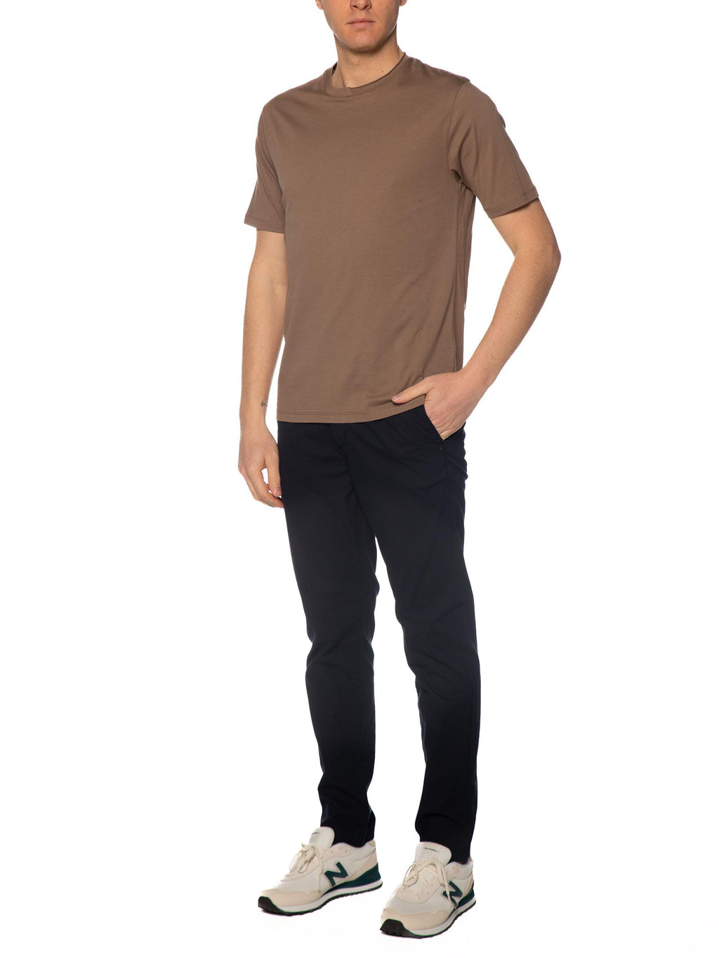 T-shirt Seinse Fango con collo elastico TE3304 FANGO SEINSE 