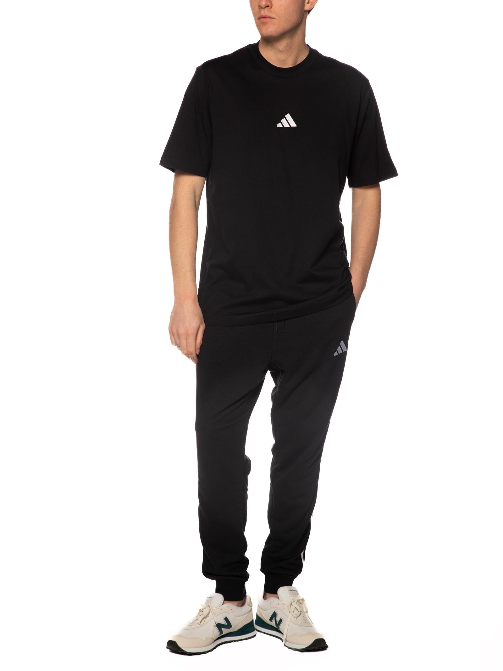 T-shirt Adidas Nero logo piccolo JE9024 NERO ADIDAS 