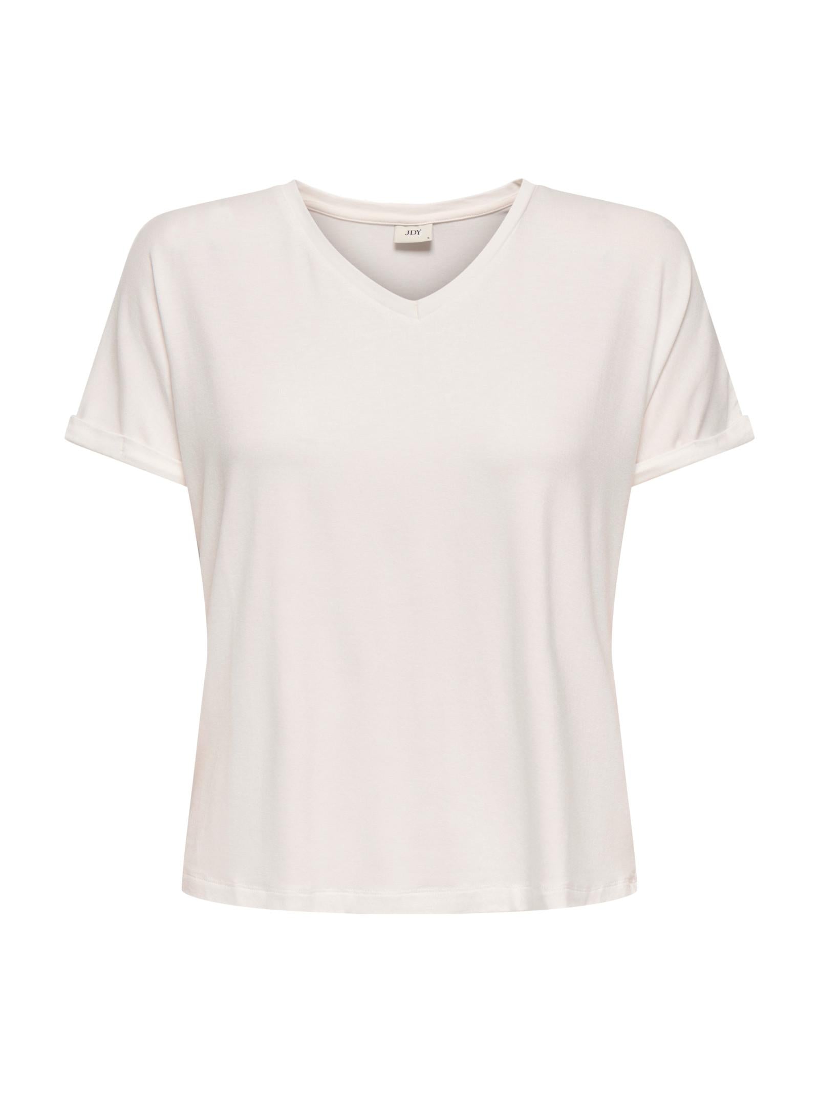 T-shirt JDY Sissy Bianco con scollo a V 15364526 /Cloud Dancer JDY 