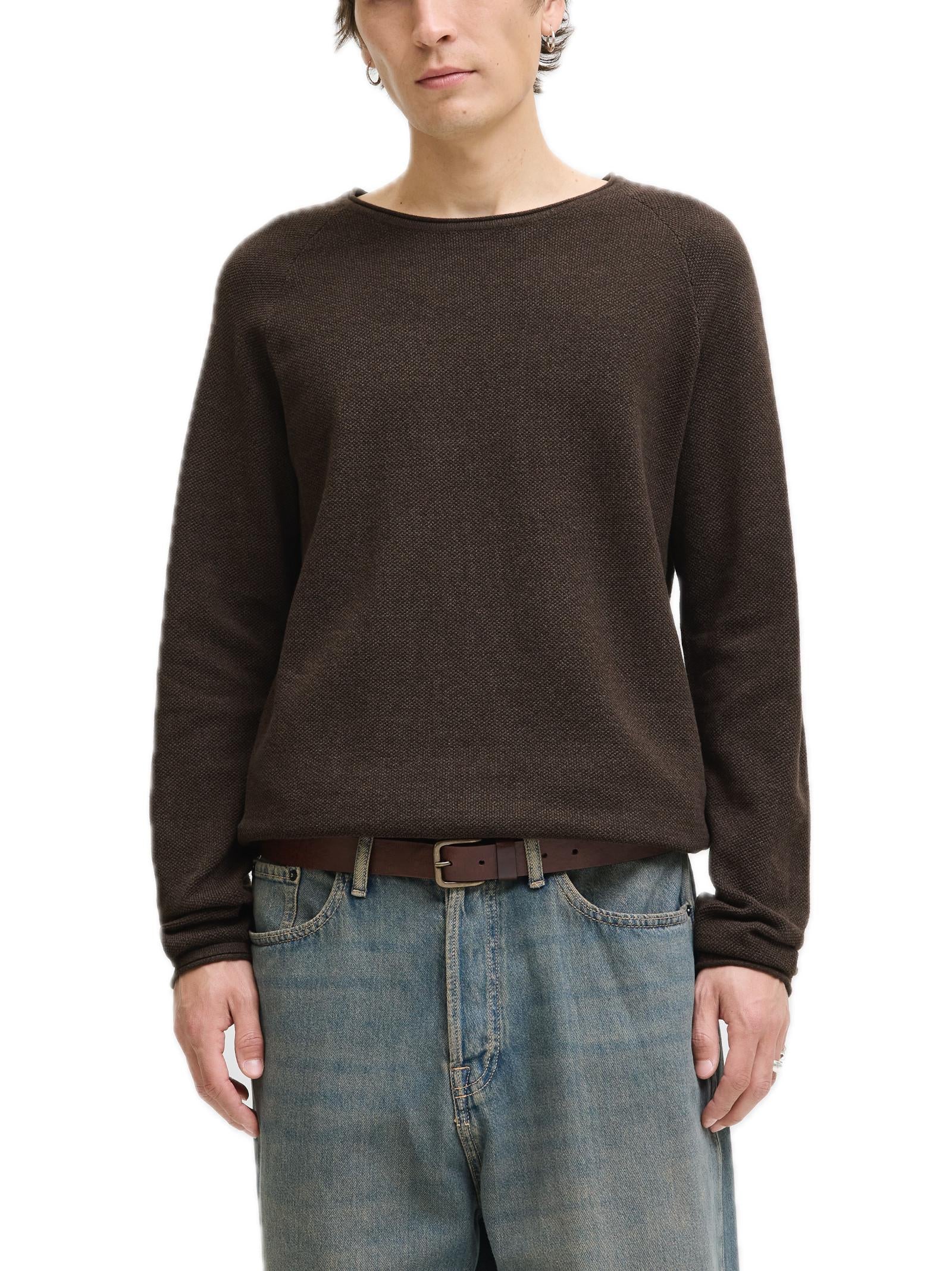 Maglia Jack & Jones Hill Marrone girocollo 12157321 /Delicioso JACK & JONES 