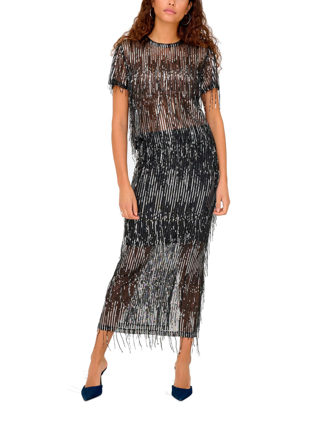 T-shirt Only Spacy Nero con paillettes 15359928 /Black ONLY 