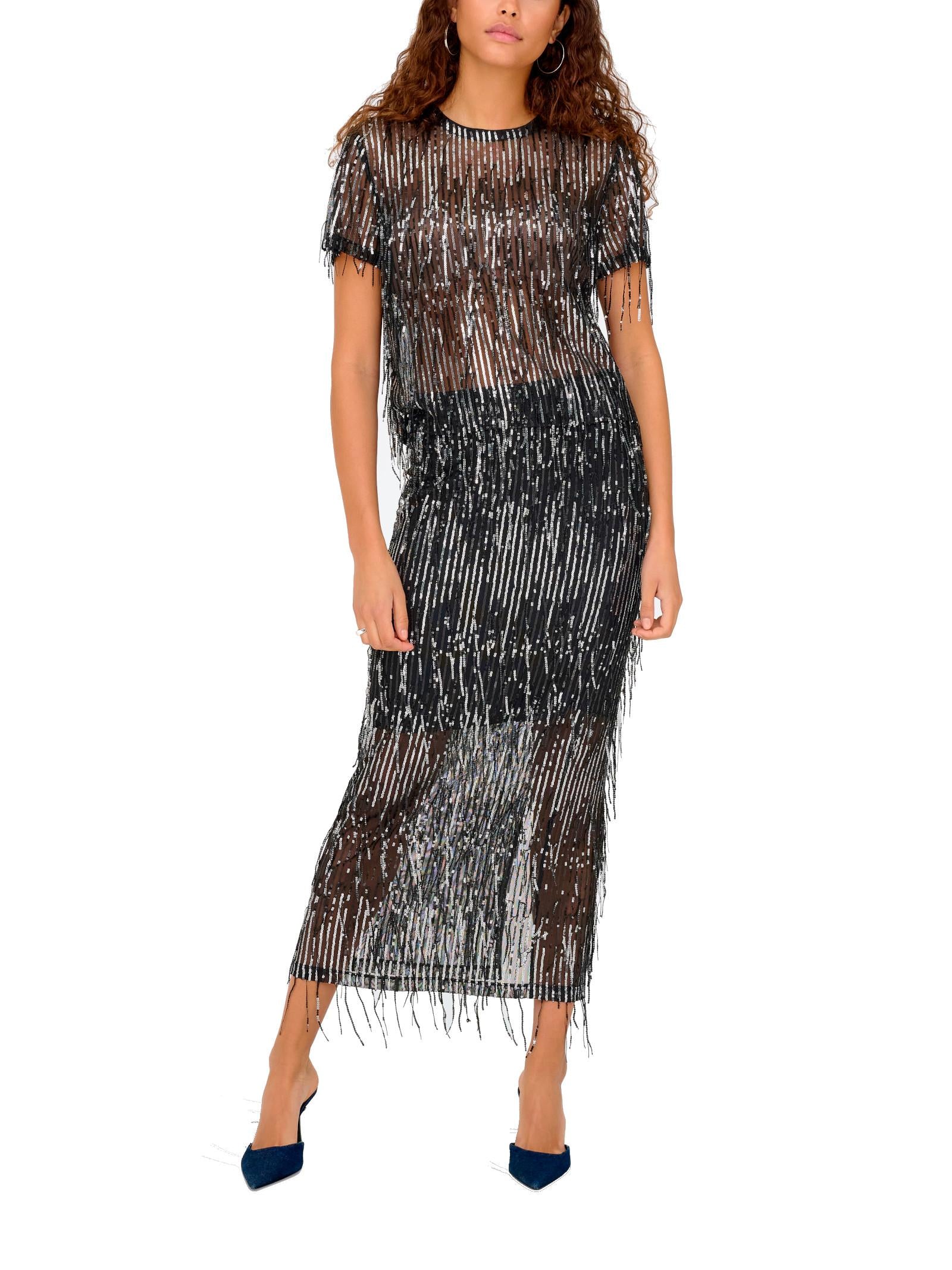 T-shirt Only Spacy Nero con paillettes 15359928 /Black ONLY 