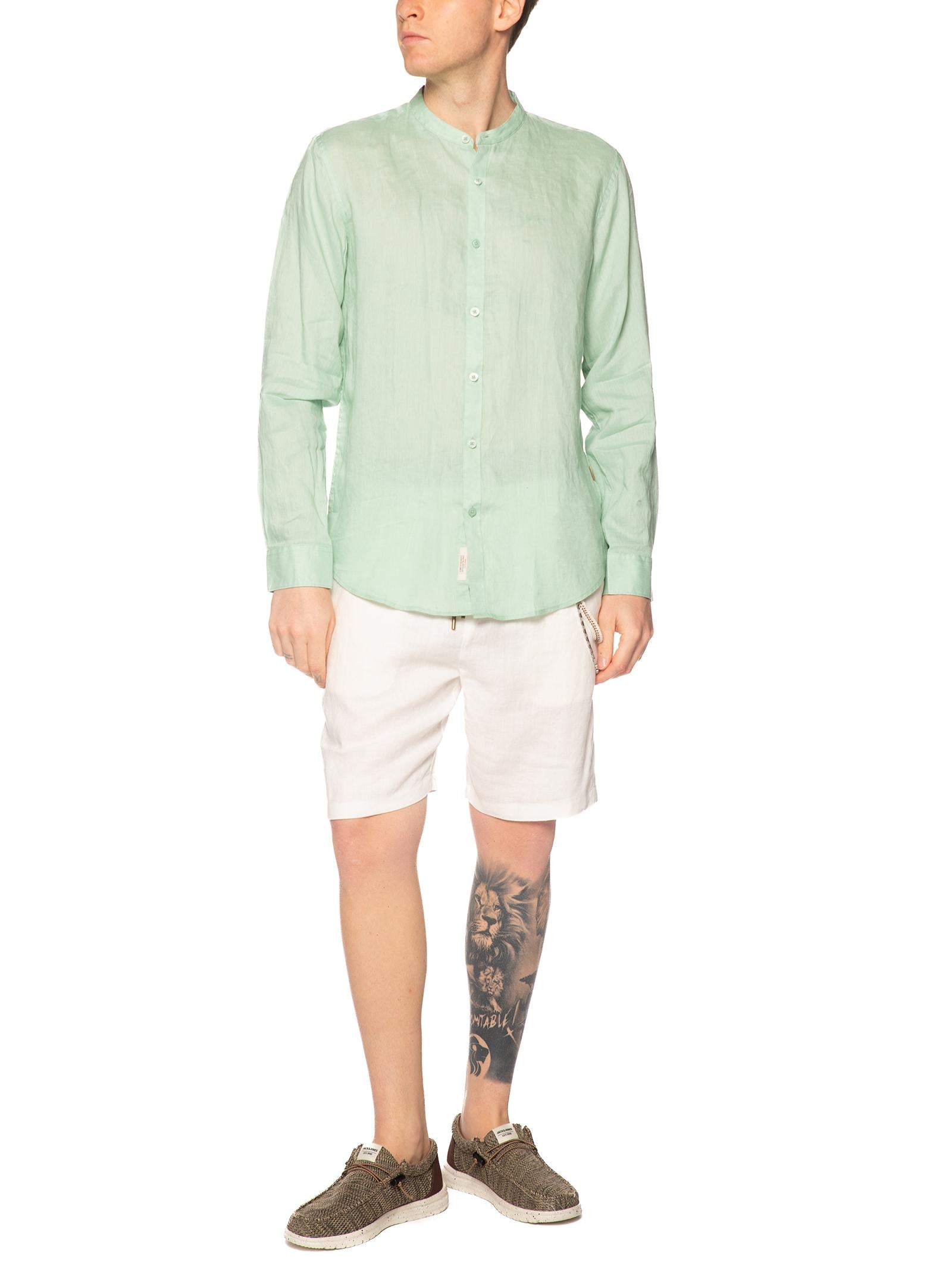 Camcia Gianni Lupo Menta coreana lino GL7620S MENTA GIANNI LUPO 