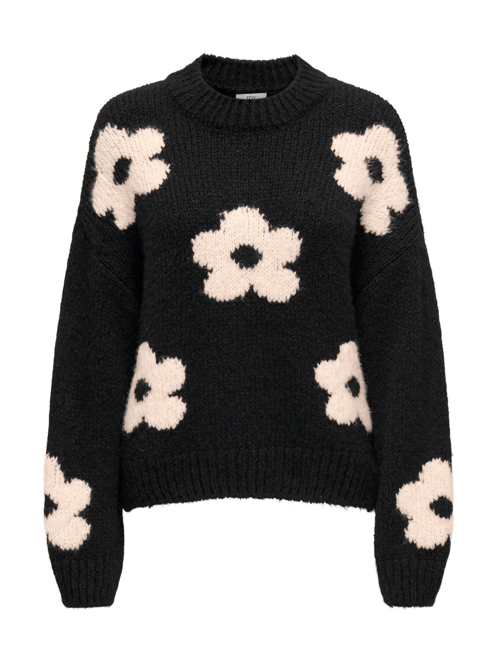 Maglia Jacqueline De Yong Kilian Nero fiori 15341564 /Black JDY 