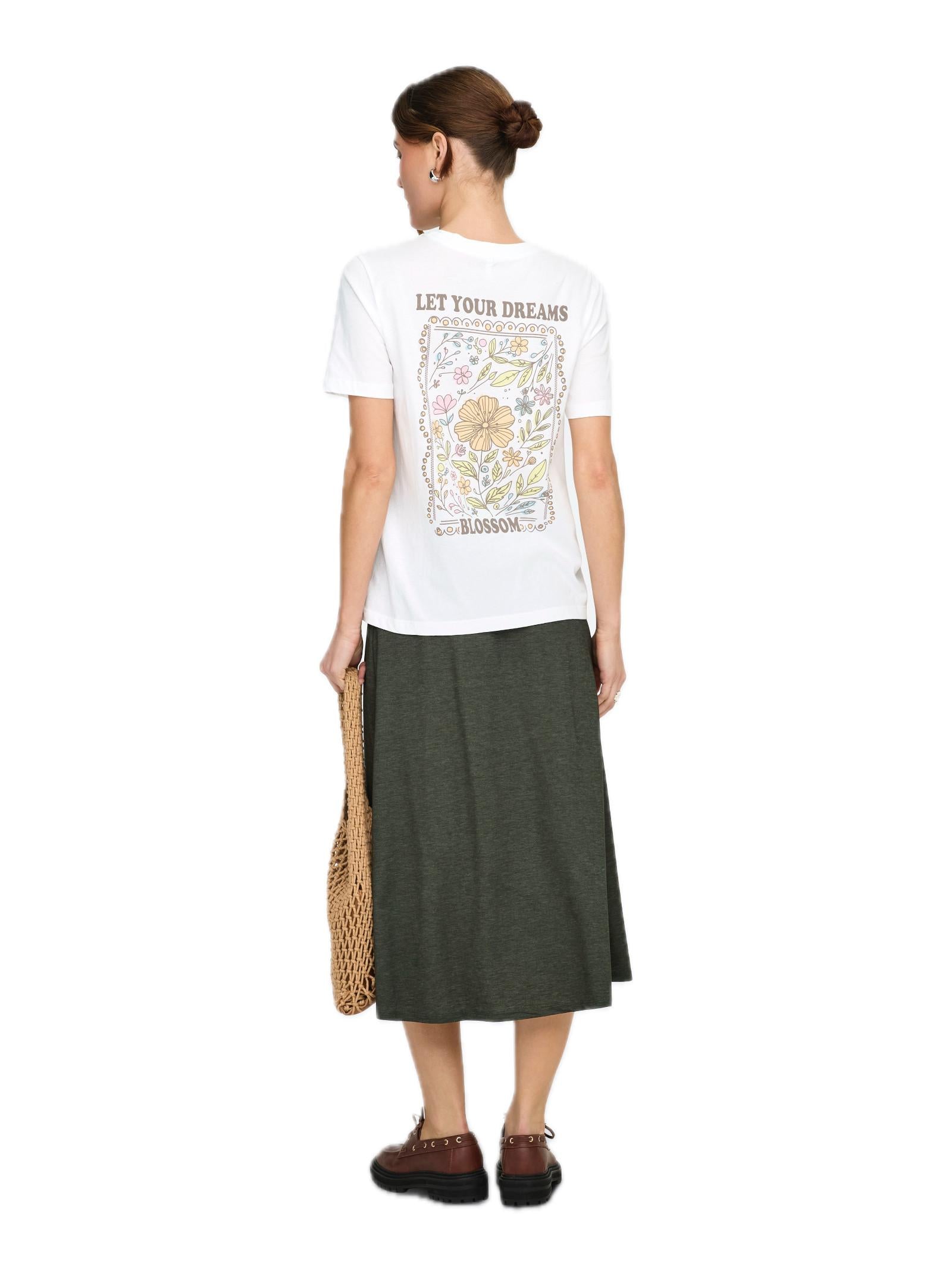 T-shirt Only Lucy Bianco stampa 15367829 /Bright White ONLY 