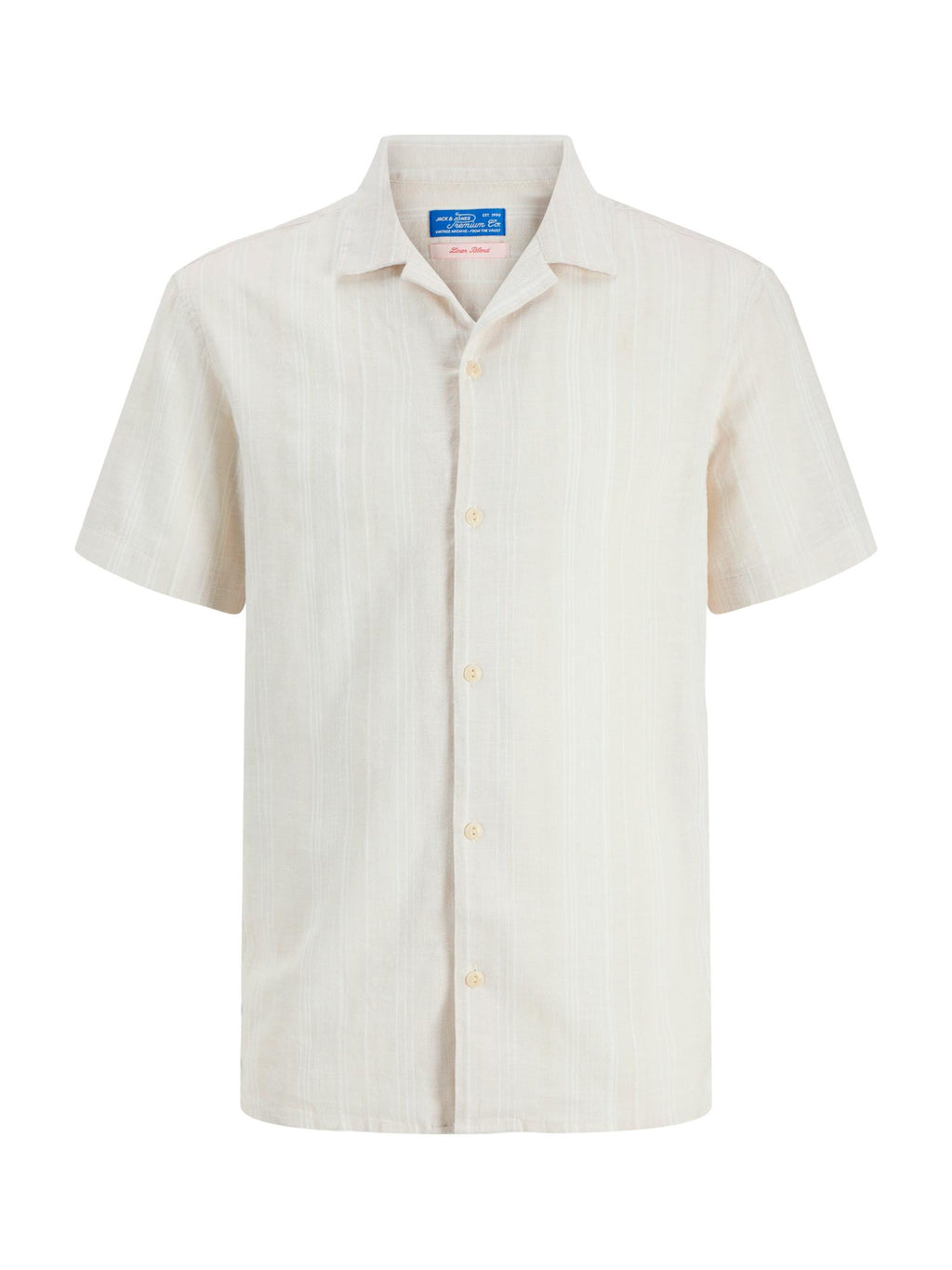 Camicia Jack & Jones Beige Summero Lino 12291964 /Lemon Pepper JACK & JONES 