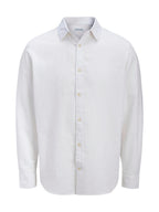 Camicia Jack & Jones Bianco Summer misto lino 12289174 /White JACK & JONES 