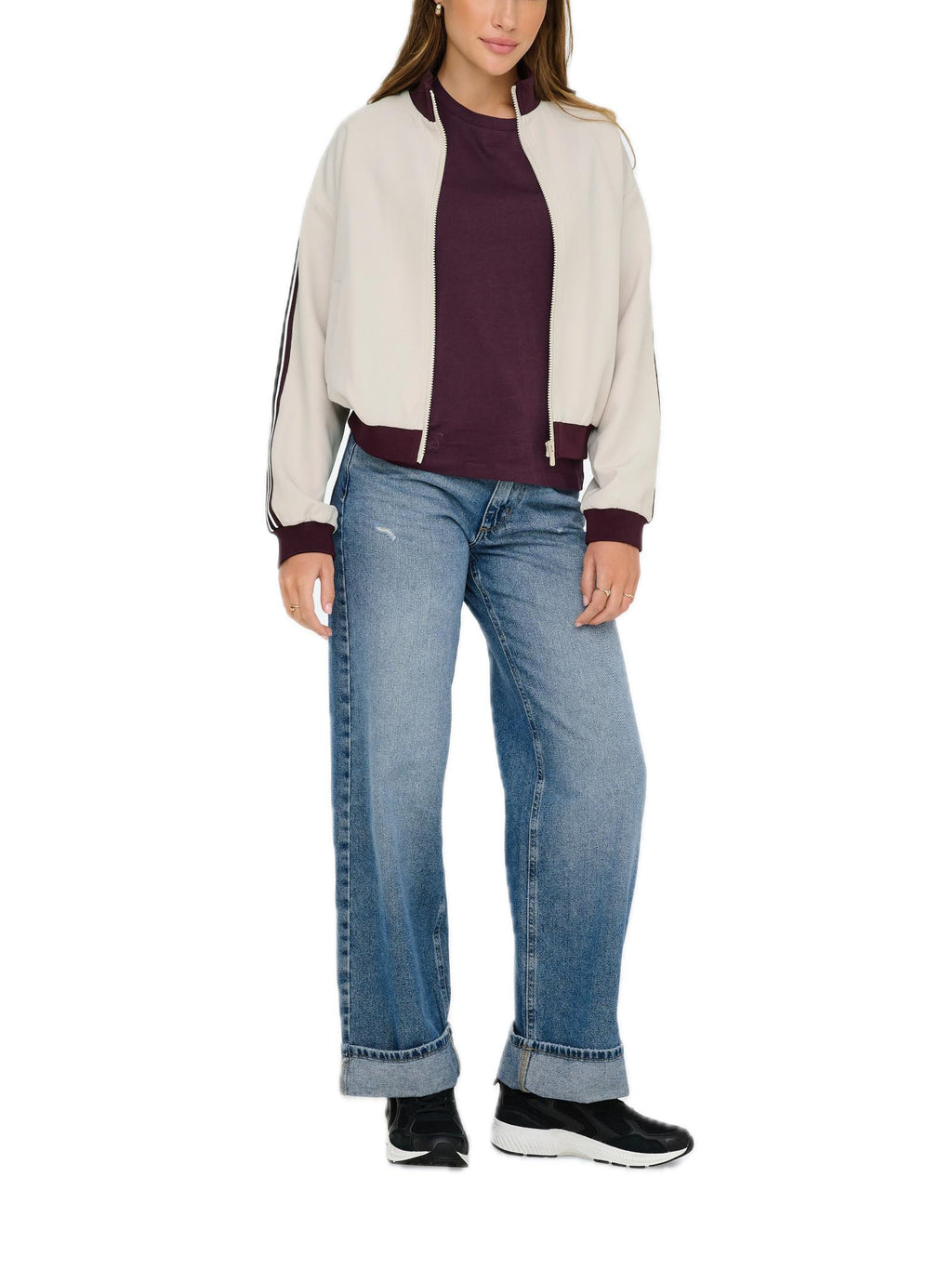 Felpa Only Mellie Crema collo alto 15351239 /Pumice Stone ONLY 