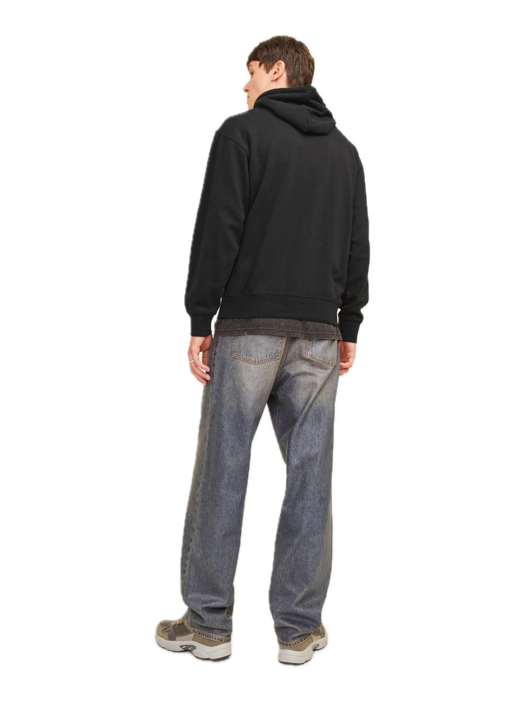 Felpa Jack & Jones Charge Nero con cappuccio 12257852 /Black JACK & JONES 