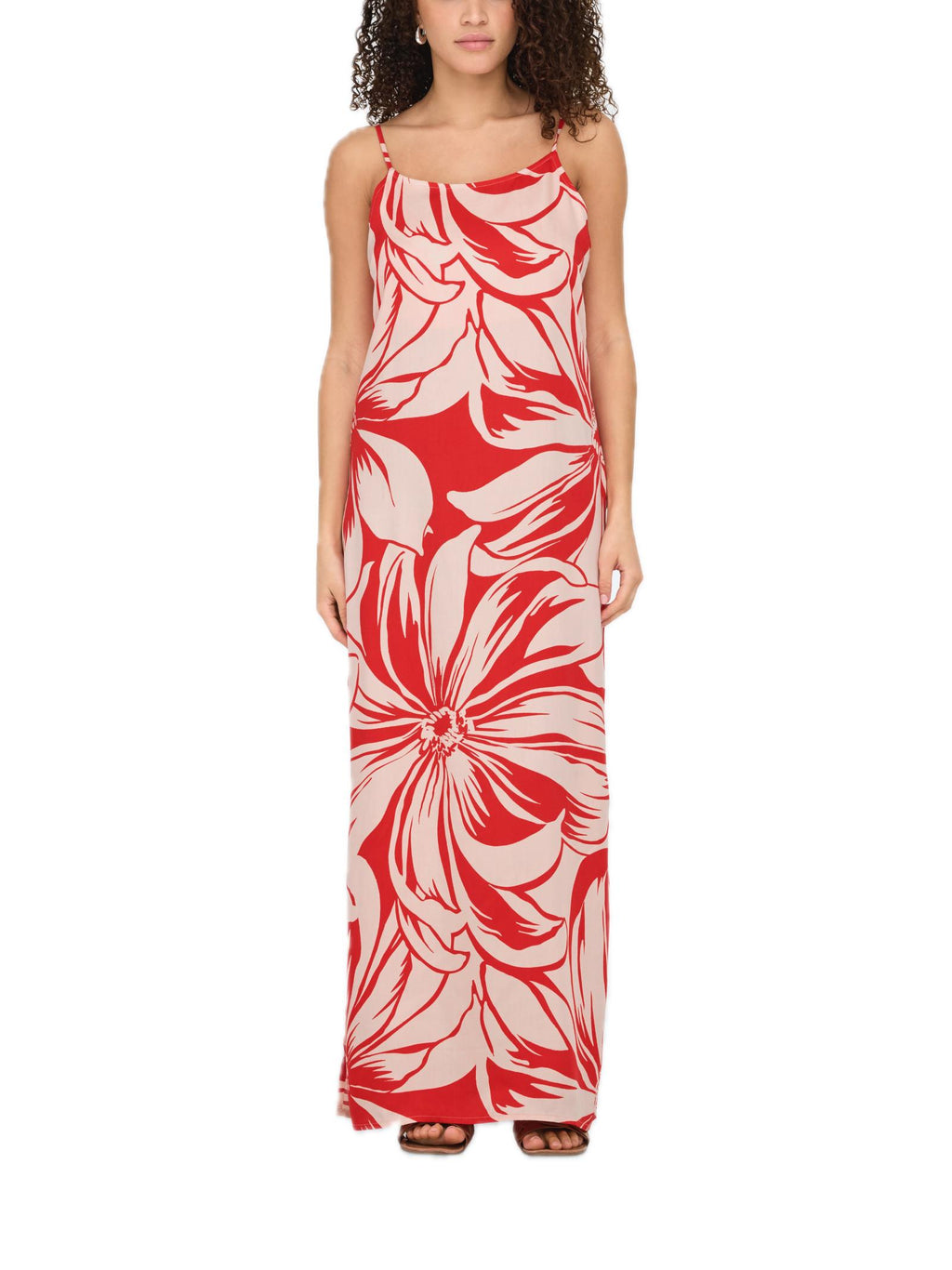 Abito Only Rosso Milly fantasia 15347474 /Flame Scarlet ONLY 