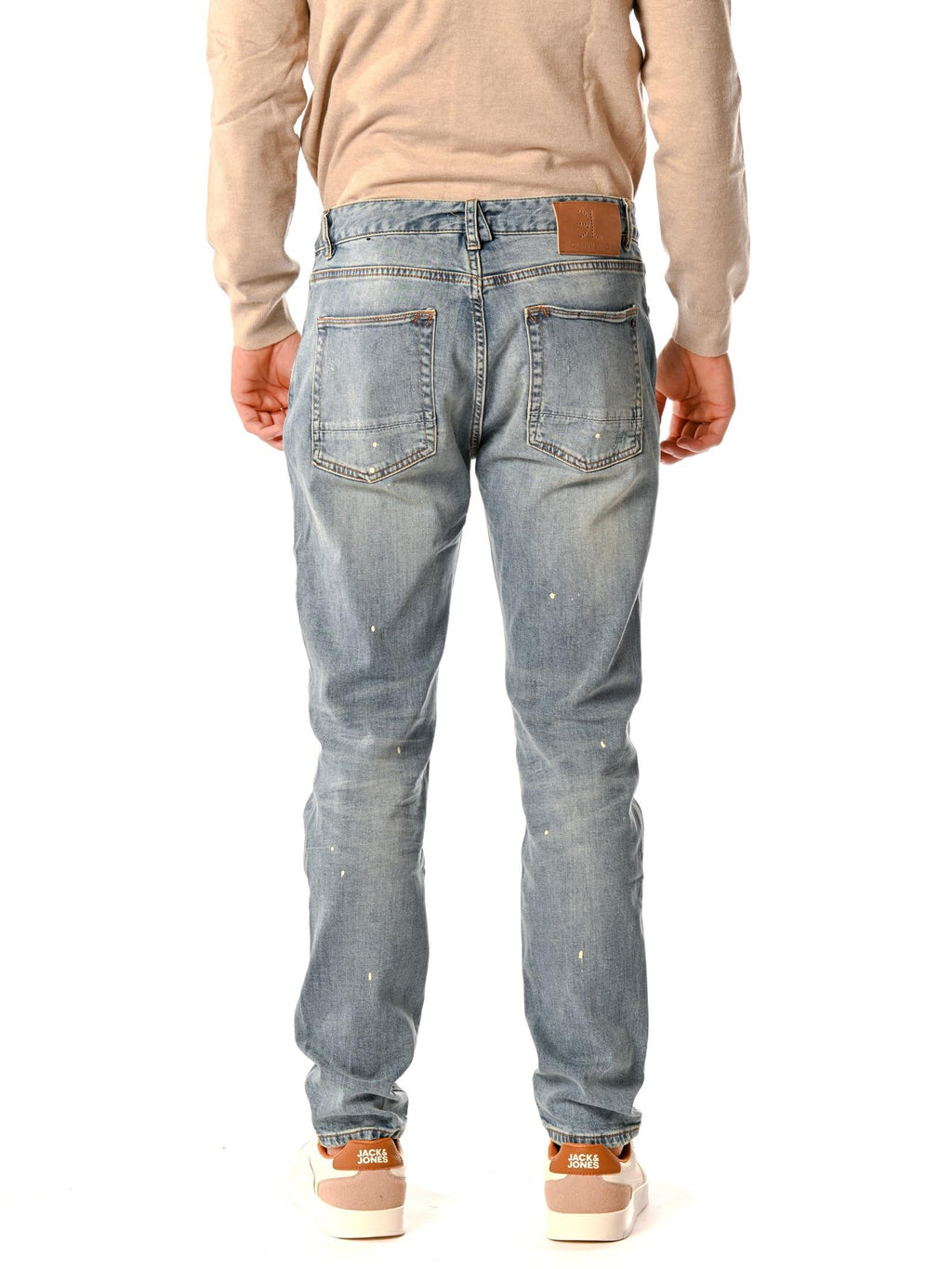 Jeans Gianni Lupo Blue Denim Slim con strappi e riparazioni GL198F MEDIUM BLUE DENIM GIANNI LUPO 