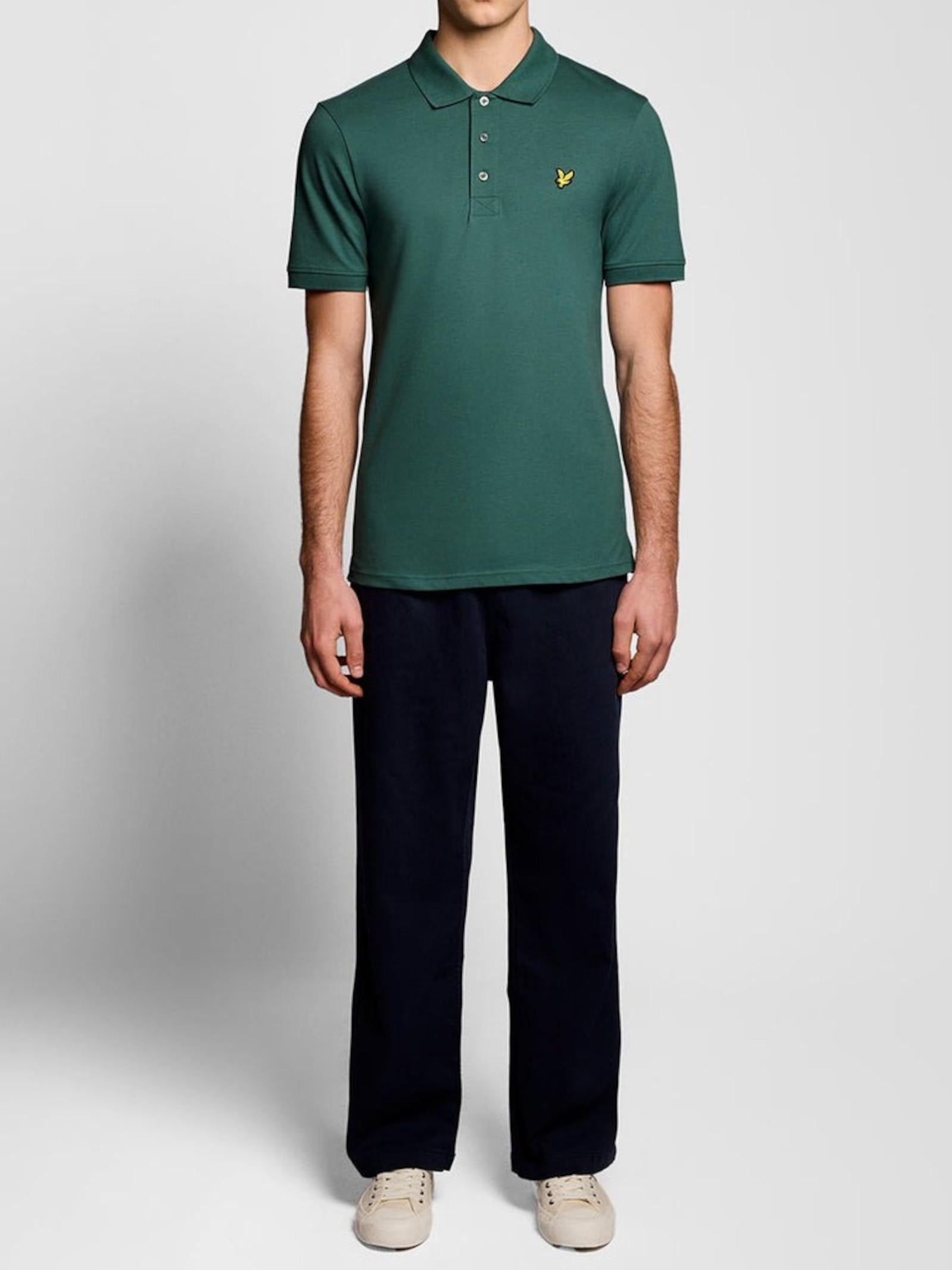 Polo Lyle & Scott Verde colletto logo SP400VOG EVERGLADE LYLE & SCOTT 