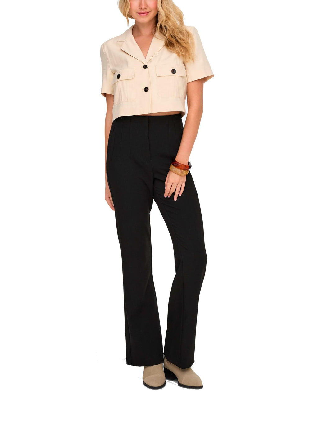 Pantalone Only Raven Nero a zampa 15363839 /Black ONLY 