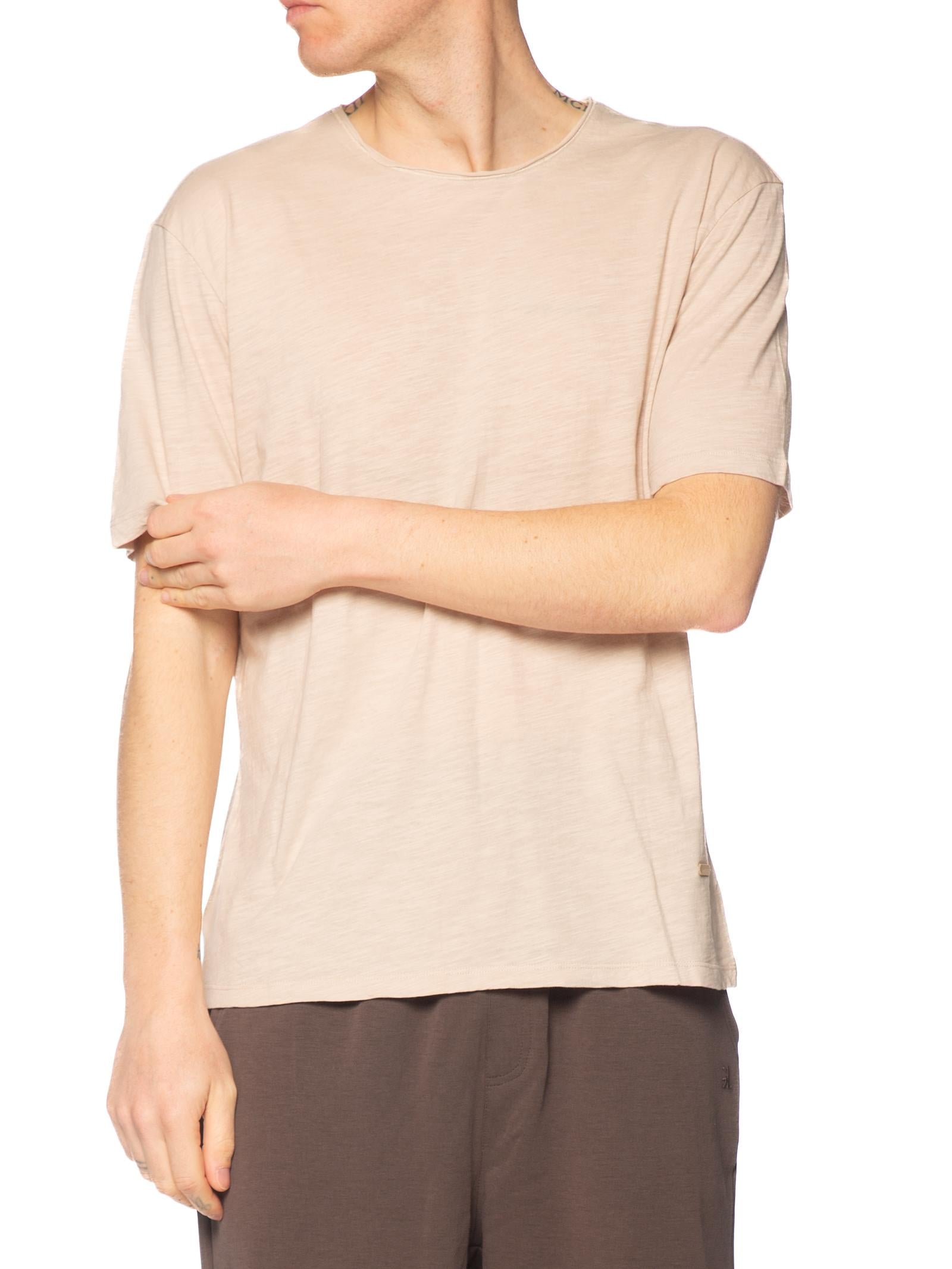T-shirt Gianni Lupo Beige taglio vivo GL1053F BEIGE GIANNI LUPO 