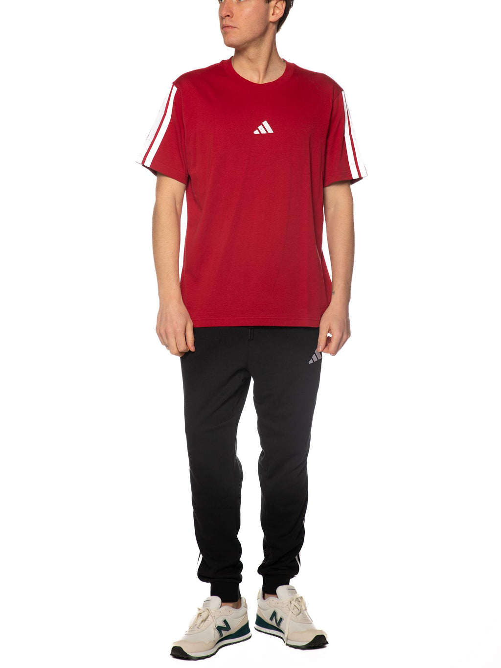 T-shirt Adidas Bordeaux logo piccolo banda KR2699 BORDEAUX ADIDAS 