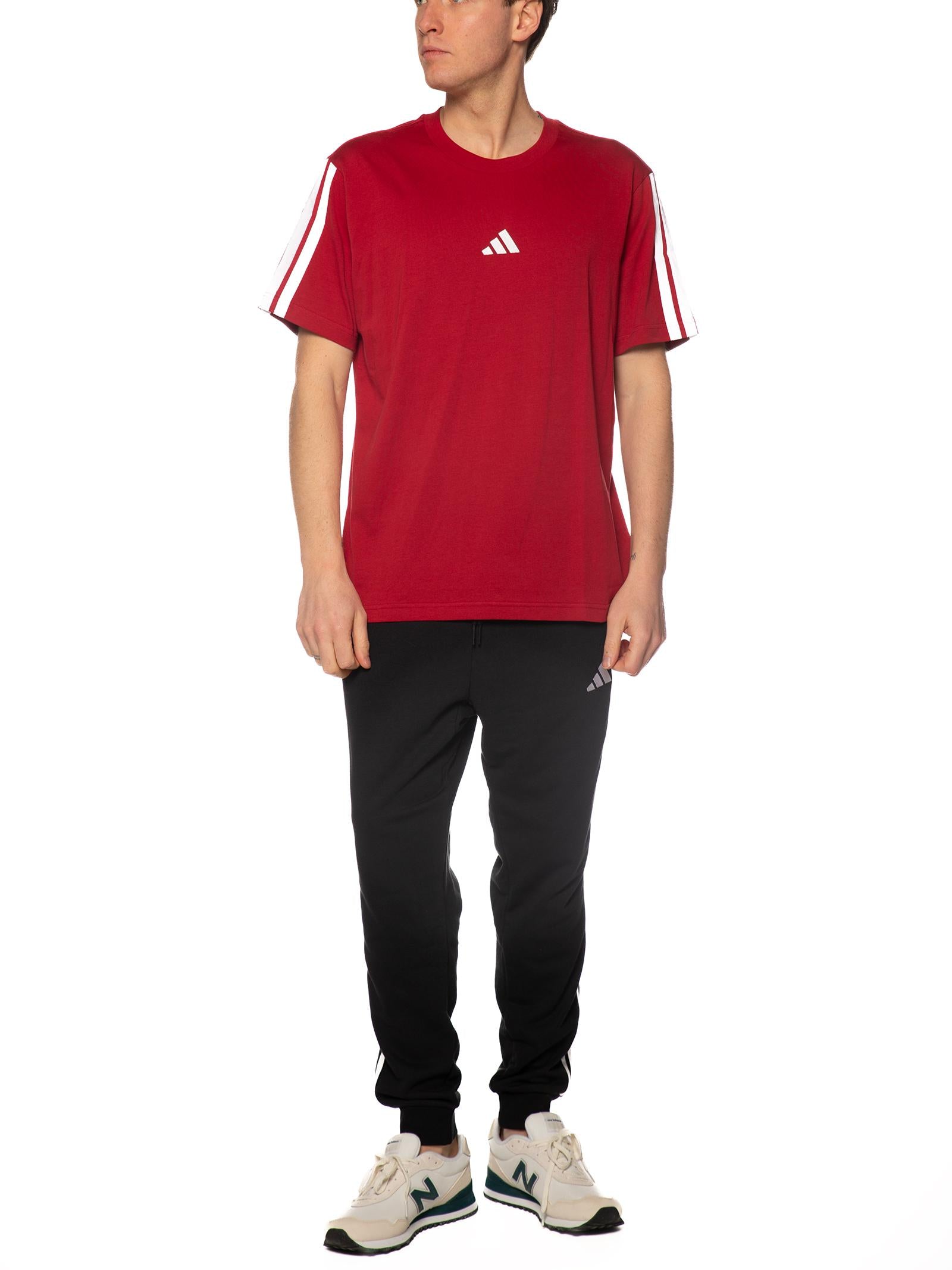 T-shirt Adidas Bordeaux logo piccolo banda KR2699 BORDEAUX ADIDAS 