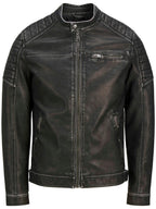 Biker Jack & Jones Rocki Nero in ecopelle