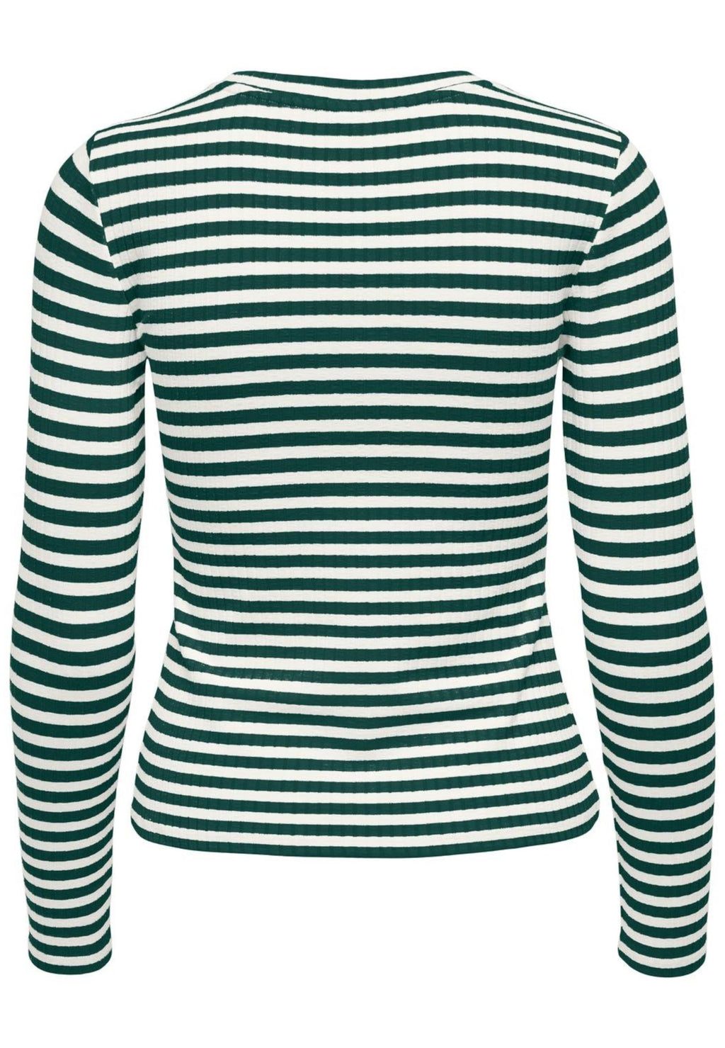 T-Shirt Jacqueline de Yong Verde bianco manica lunga