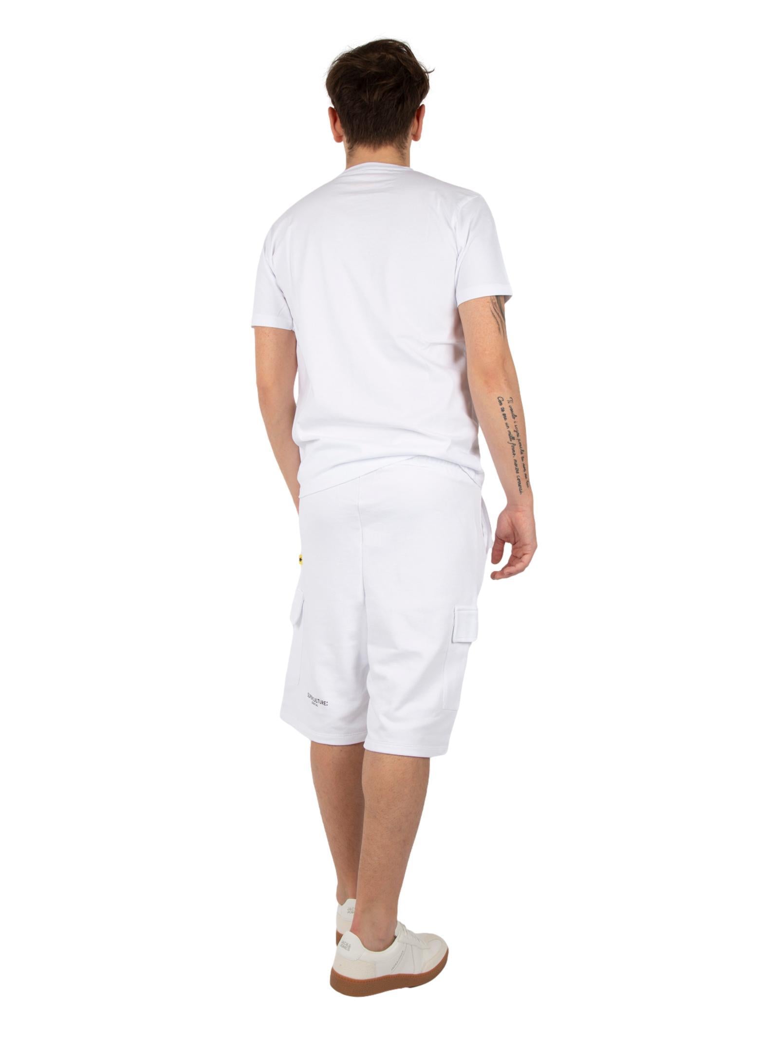 Bermuda Superculture cargo Bianco in felpa KAY BIANCO SUPERCULTURE 