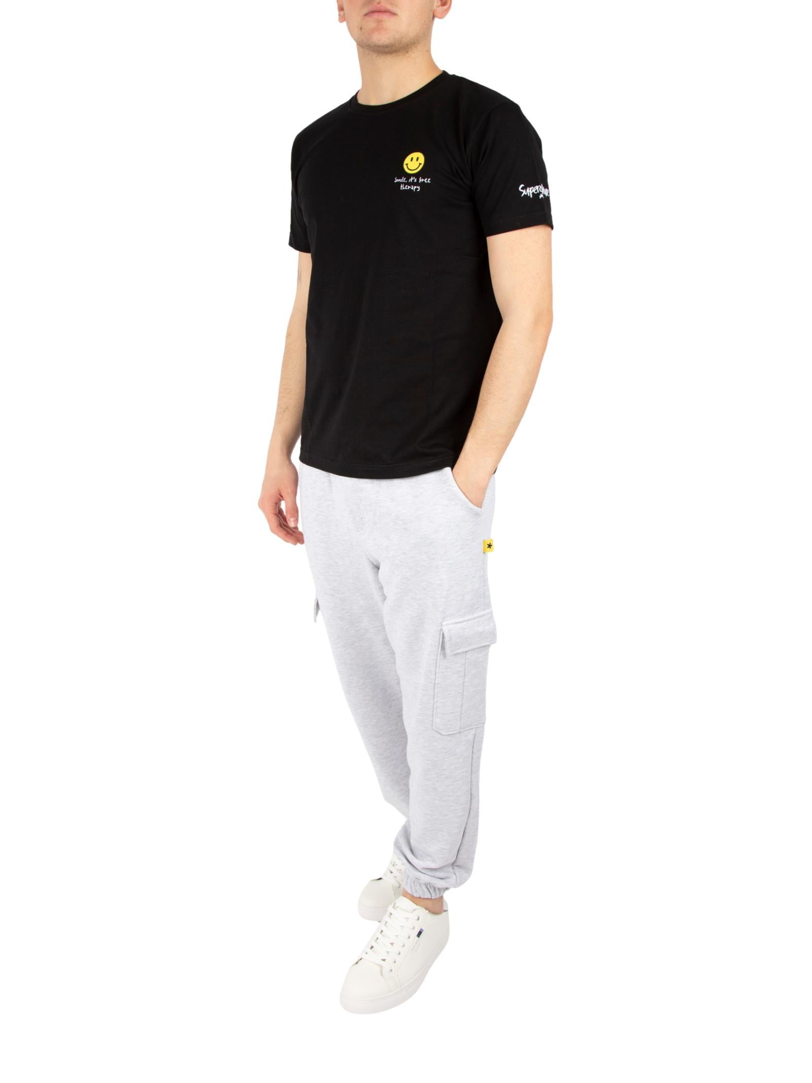 T-shirt Superculture Nero Smile A1089 NERO SUPERCULTURE 