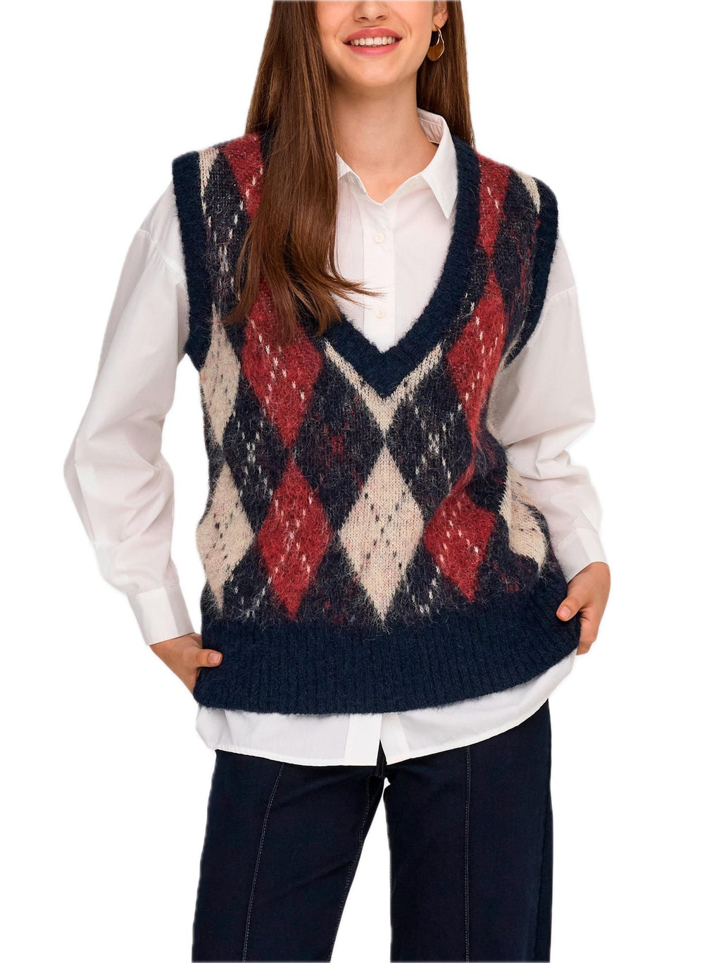 Gilet in maglia Only Noeme Blu 15353229 /Night Sky ONLY 