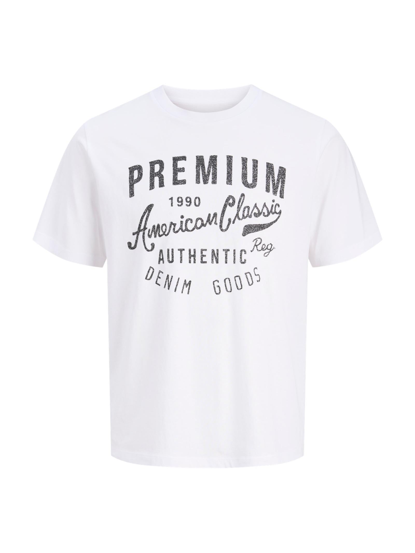T-shirt Jack & Jones Alex Bianco vintage 12298020 /White JACK & JONES 