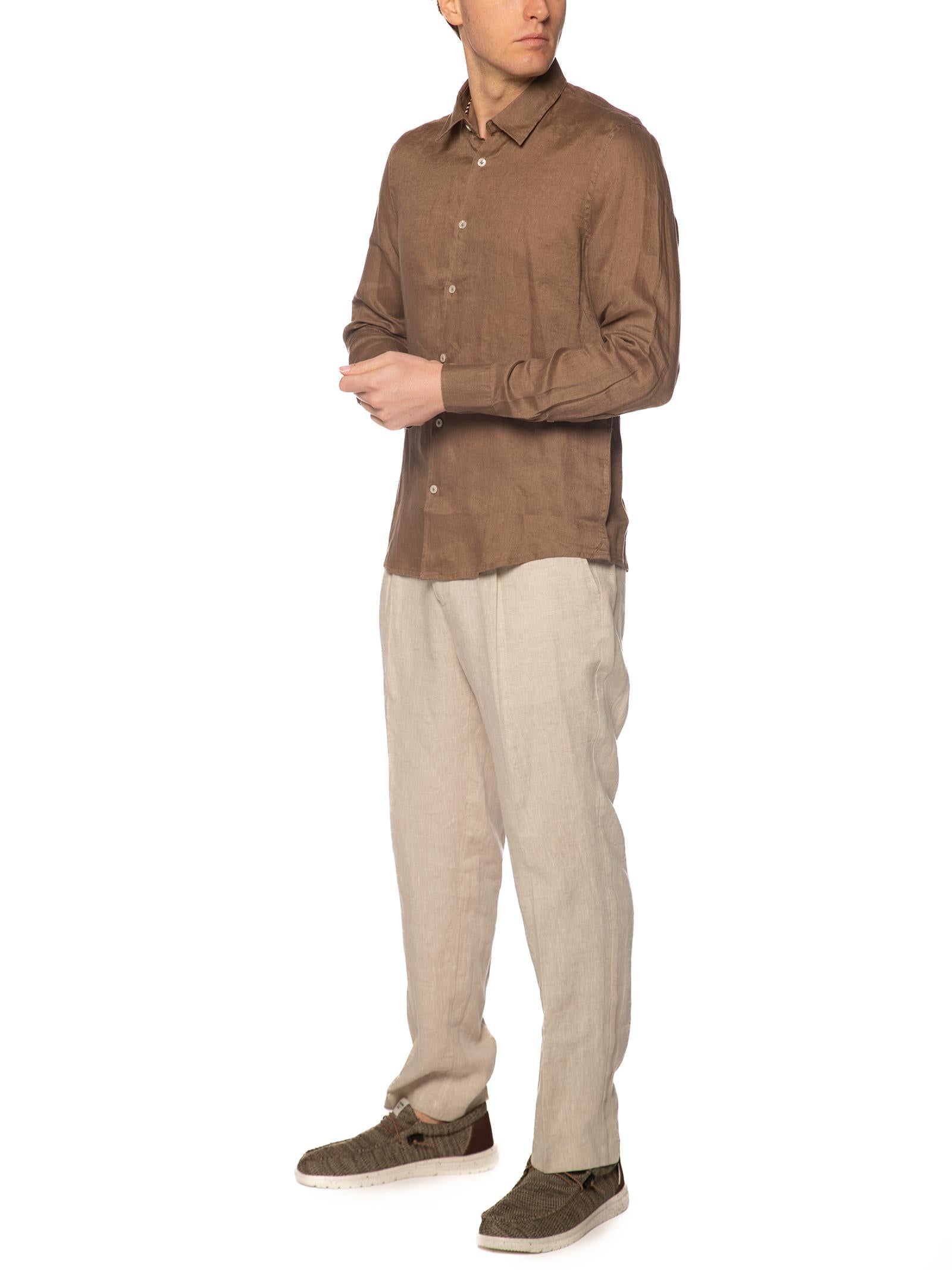 Camicia Seinse Fango in lino CE1081 FANGO SEINSE 