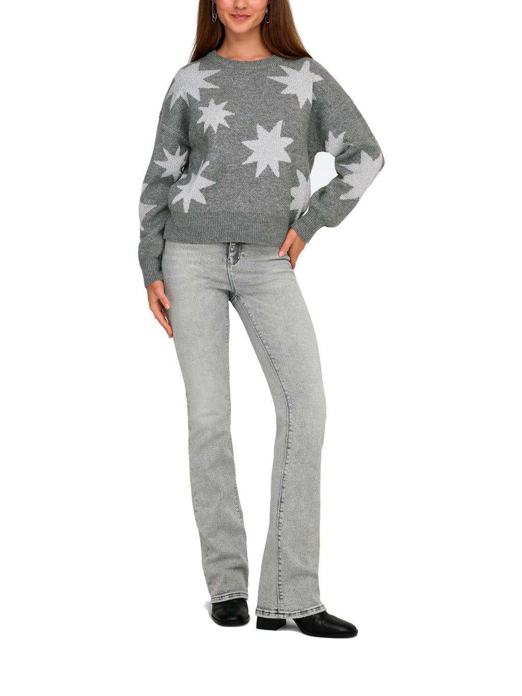 Maglia Only Rosie Grigio glitter 15328250 /Medium Grey Melange ONLY 