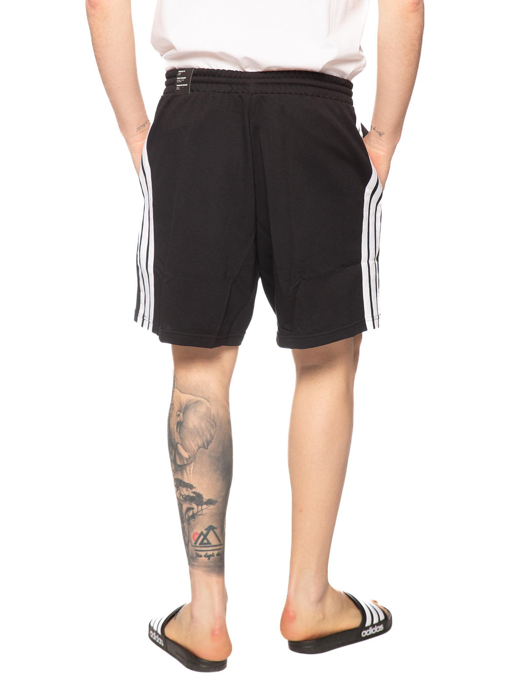Bermuda Adidas Nero in felpa JE6414 NERO ADIDAS 