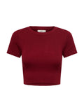 T-shirt JDY Bordeaux Keline cropped 15294790 /Rhubarb JDY 