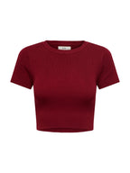 T-shirt JDY Bordeaux Keline cropped 15294790 /Rhubarb JDY 