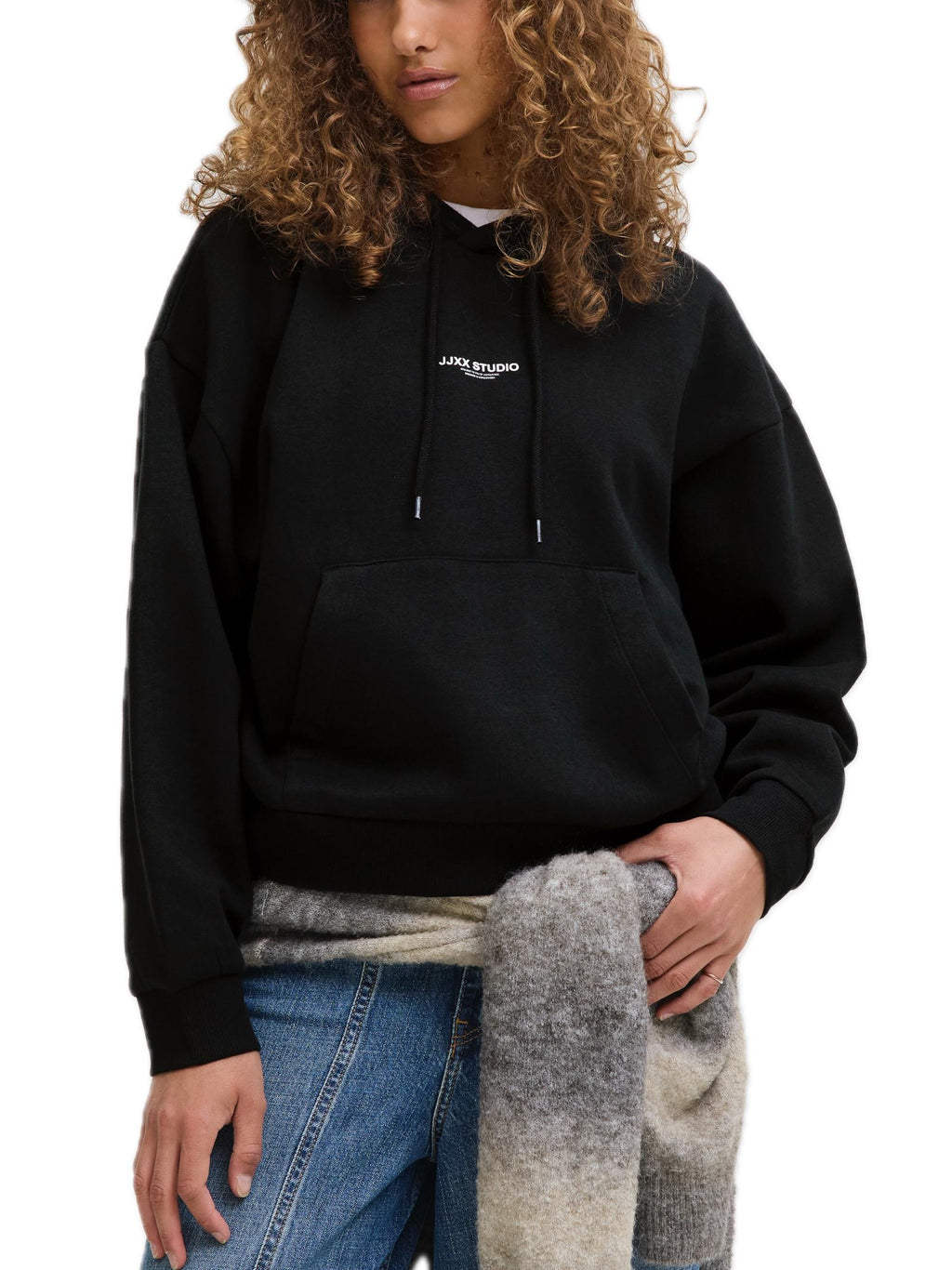 Felpa JJXX Studio Nero con cappuccio 12280152 /Black JJXX 