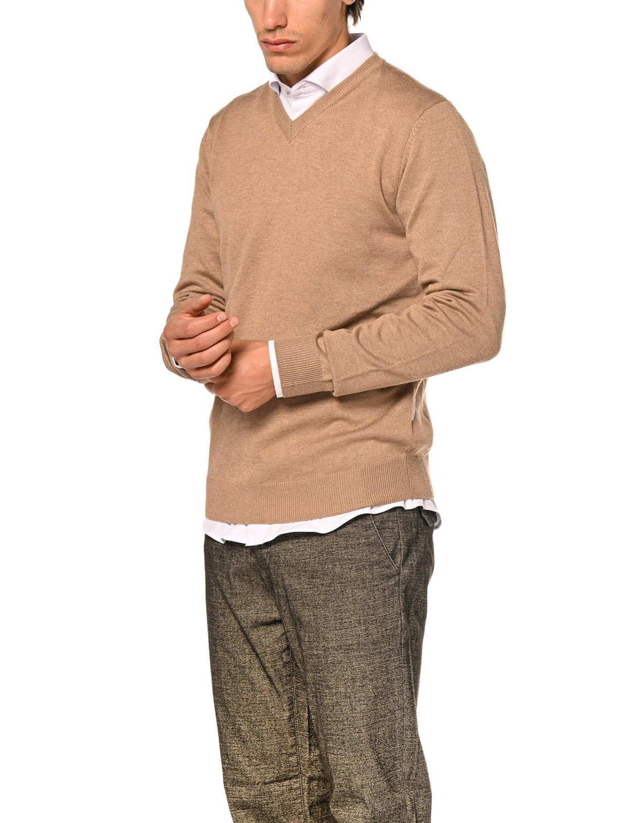 Maglia Seinse Cammello scollo a V MI3060 CAMMELLO SEINSE 