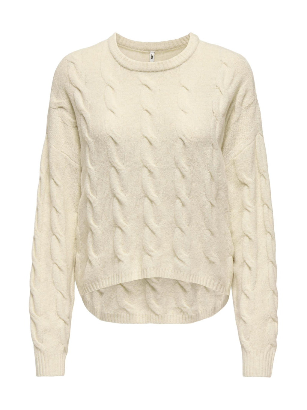 Maglia Only Jeanet Panna con orlo stondato 15350361 /Birch ONLY 