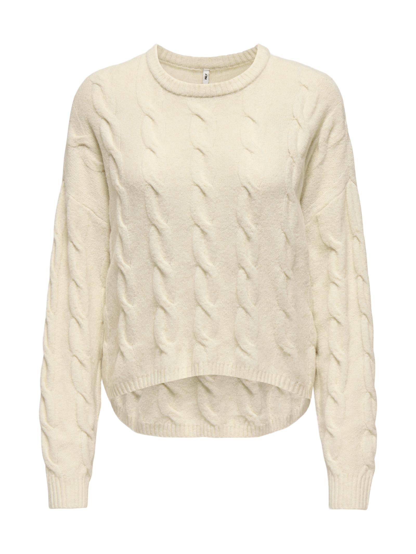 Maglia Only Jeanet Panna con orlo stondato 15350361 /Birch ONLY 