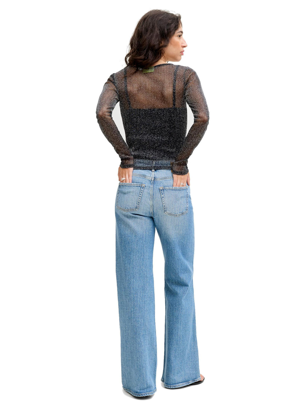 T-shirt JJXX Melia Nero con glitter 12290456 /Black JJXX 