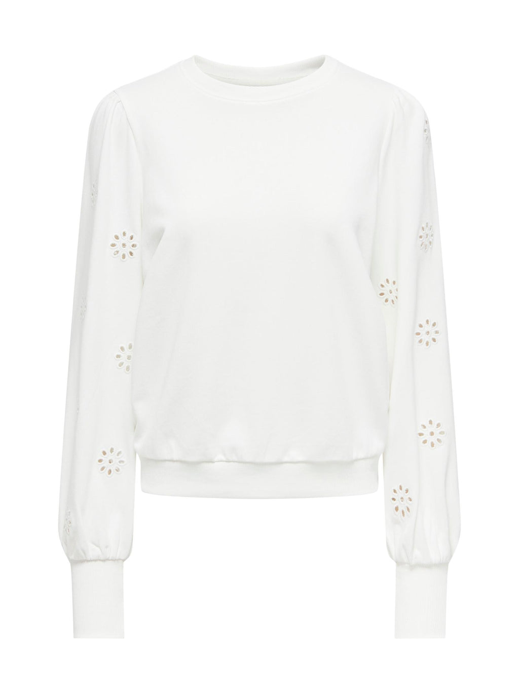 Felpa Only Femme Bianco con ricamo 15315687 /Cloud Dancer ONLY 