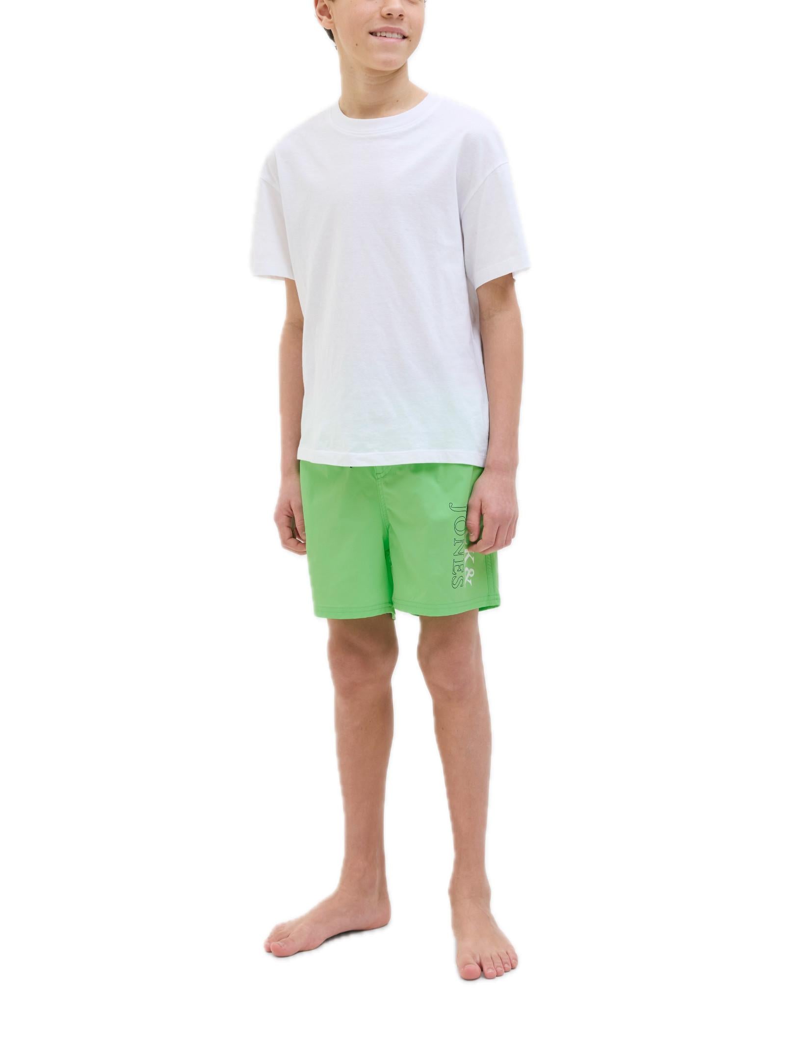 Costume Jack & Jones Logo Verde Fluo 12273841 /Summer Green JACK & JONES JUNIOR 
