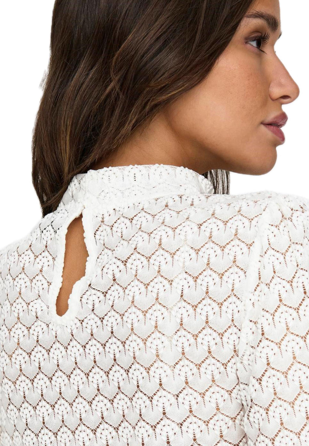 Blusa Jacqueline De Yong Bianco girocollo