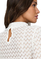 Blusa Jacqueline De Yong Bianco girocollo