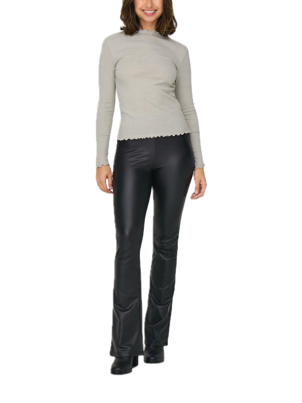 T-shirt Only Emma Beige con glitter 15331094 /Pumice Stone ONLY 