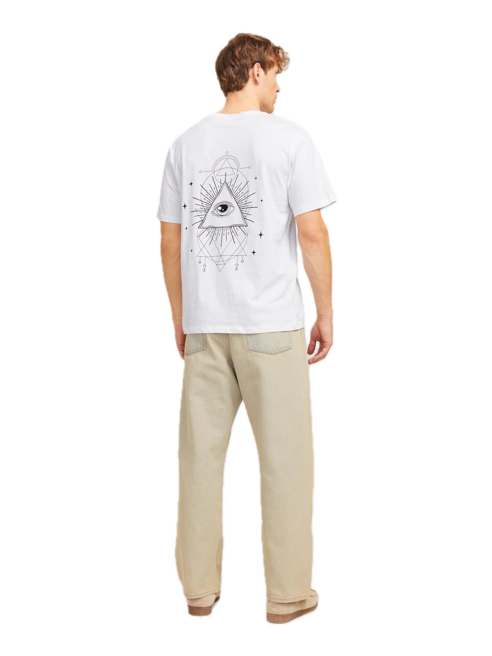 T-shirt Jack & Jones Jackie Bianco stampa 12271366 /White JACK & JONES 