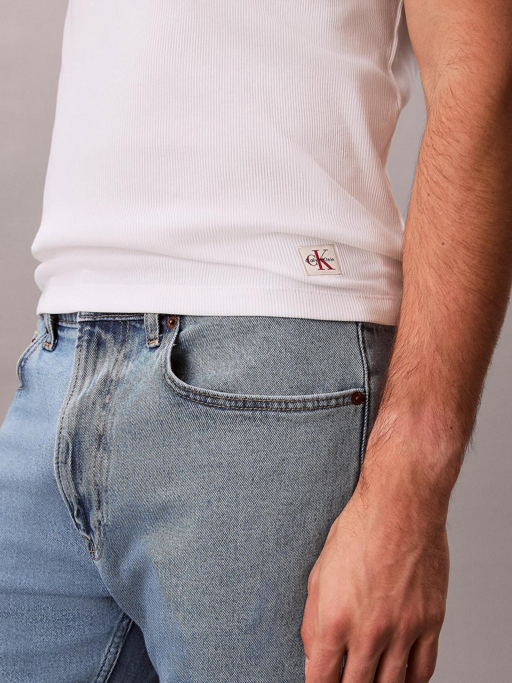 Canotta Calvin Klein Bianco girocollo LV04RF272G YAF CALVIN KLEIN 
